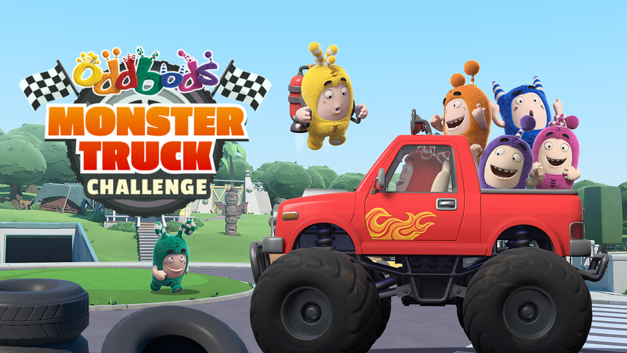 oddbods monster truck challenge