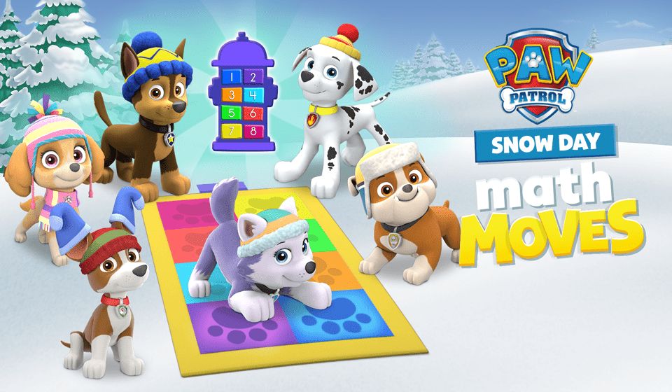 paw patrol: snow day math moves