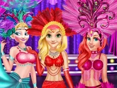 Princess as Los Vegas Showgirls
